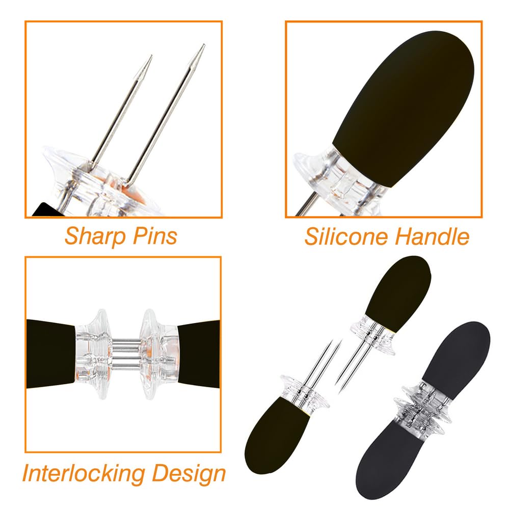 PEOUWNES corn holders suitable for indoor and outdoor use, safe handling.