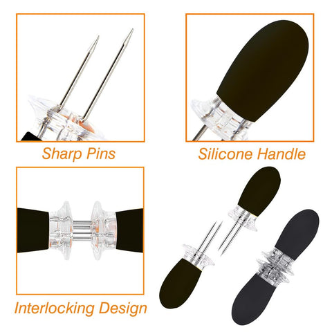 PEOUWNES corn holders suitable for indoor and outdoor use, safe handling.
