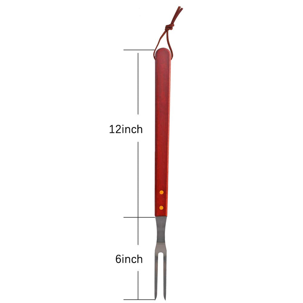 PEPKICN long-handle meat fork provides heat-safe distance and precise control.
