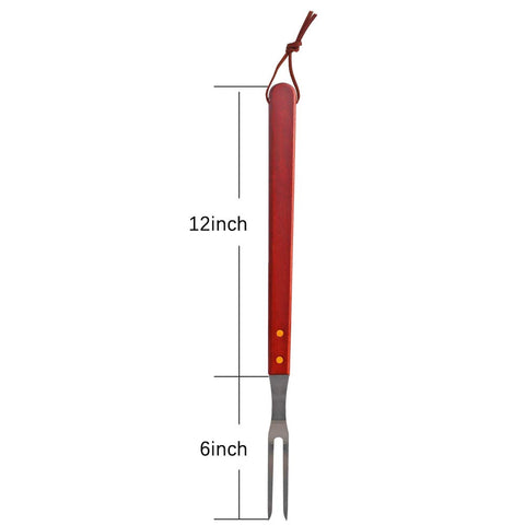 PEPKICN long-handle meat fork provides heat-safe distance and precise control.
