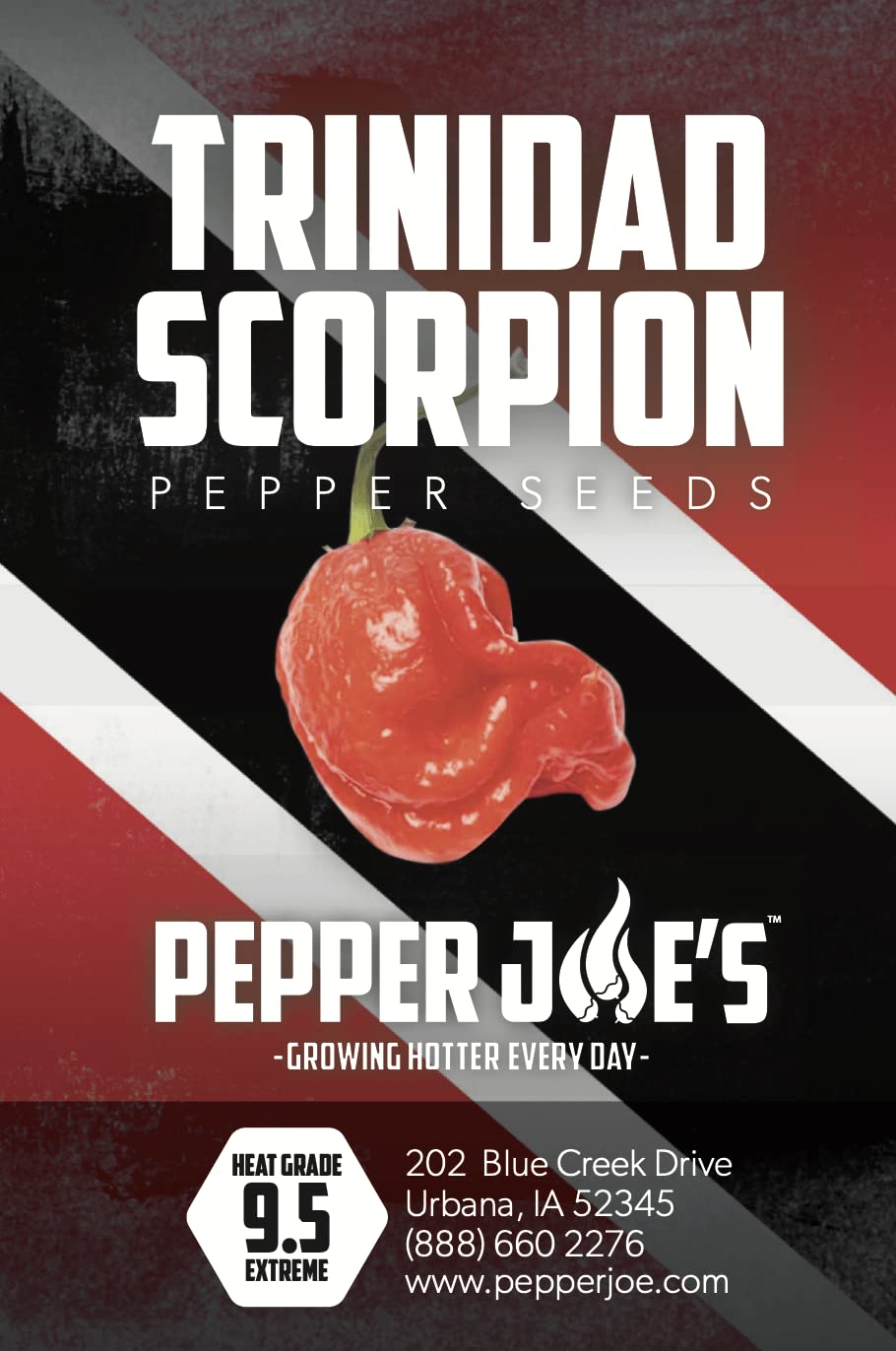 Germination setup for Pepper Joe's Trinidad Scorpion seeds in warm soil.