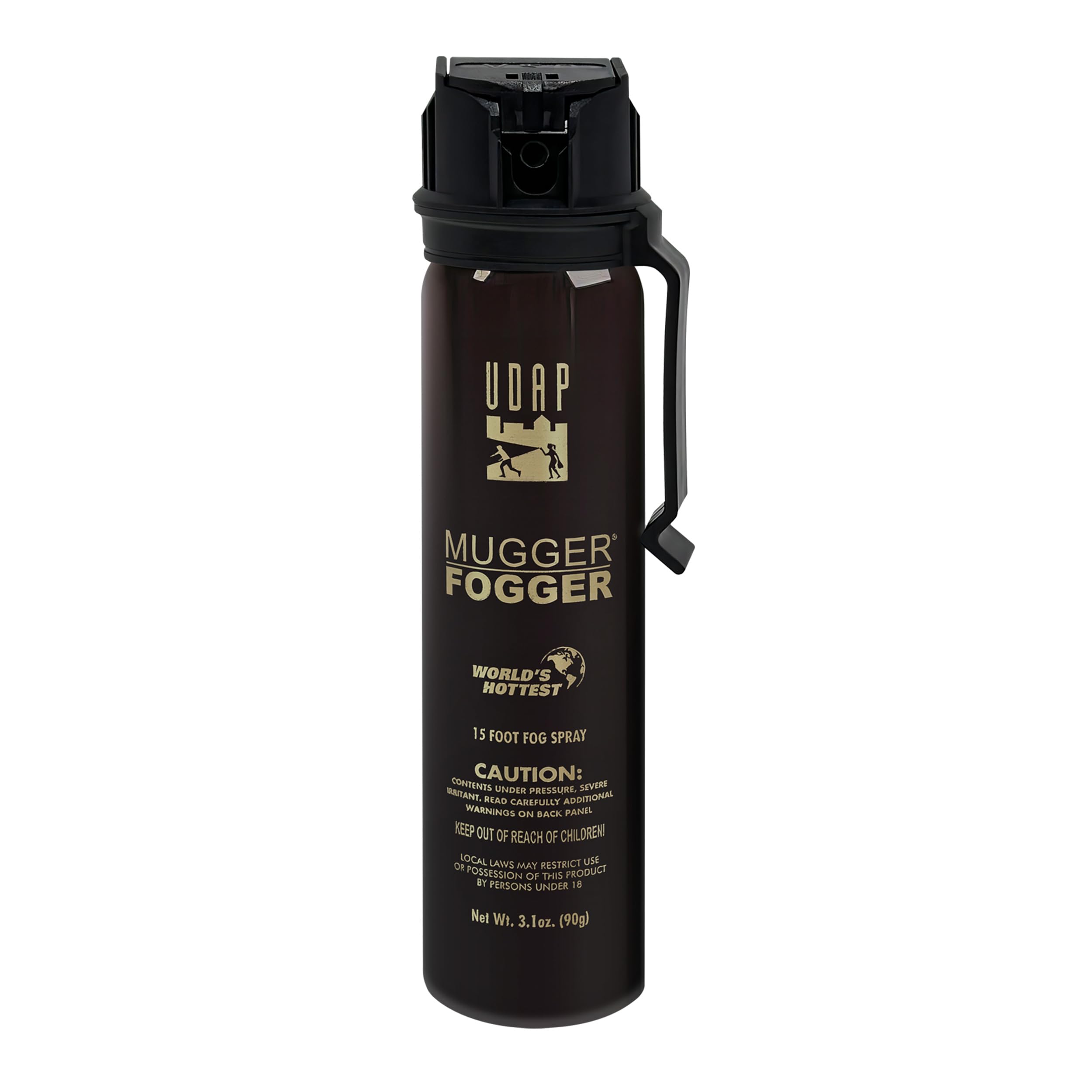 Pepper Power Mugger Fogger compact bottle for easy daily carry and quick access.