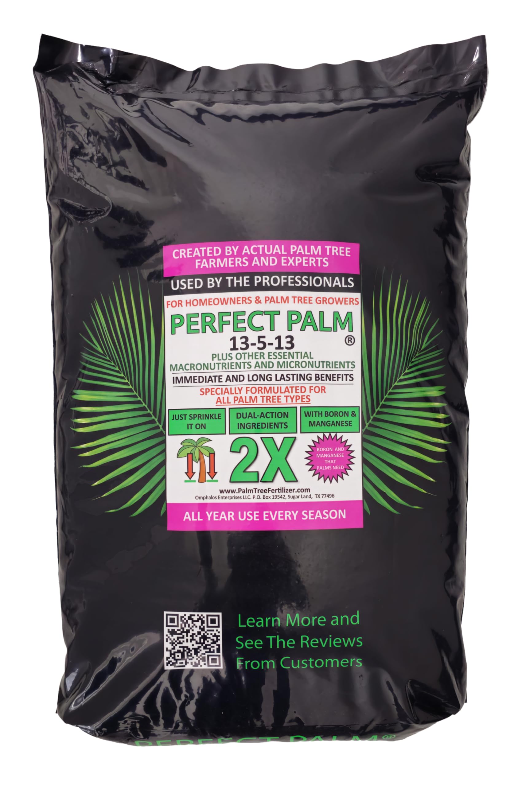 Perfect Palm Dual Action Palm Fertilizer bulk bag for easy refills and long-lasting palm care.