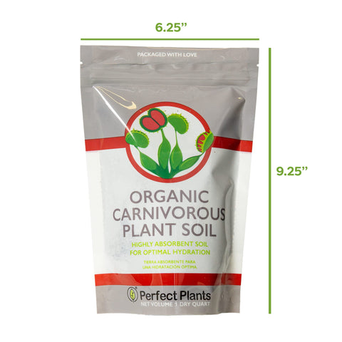 Perfect Plants Carnivorous Soil moisture retention texture demonstrates water management for thriving plants.