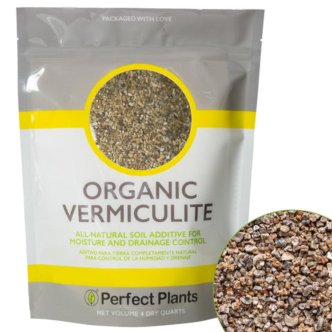 Perfect Plants Organic Vermiculite 4qt bag ready to aerate and condition potting soil.