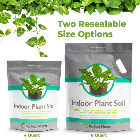 Perfect Plants resealable bag image shows easy storage and long-lasting soil freshness.