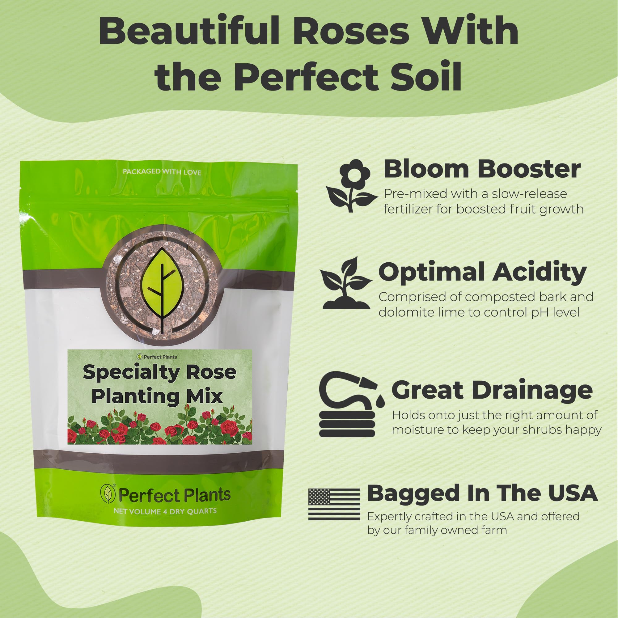 PERFECT PLANTS-rose-mix-drainage-aeration ensures excellent drainage for thriving roses