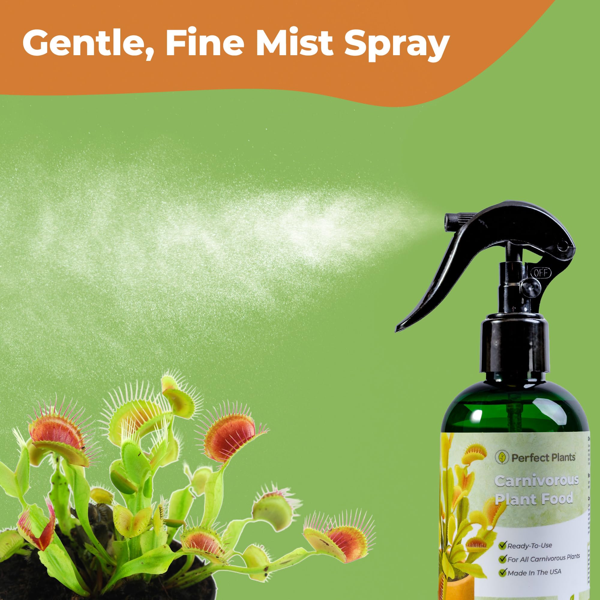 Perfect Plants Venus Flytrap friendly spray mist supports vibrant color and vitality