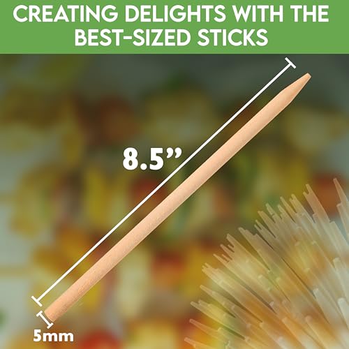 Perfect Stix birch wood corn dog stick, 8.5 inches, for consistent portions