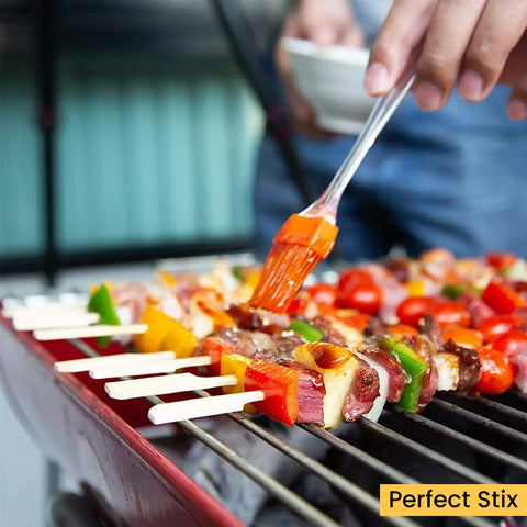 Perfect Stix buffet party display aids platter organization and guest flow.