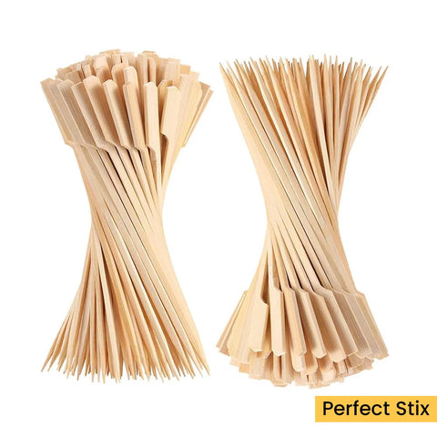 Perfect Stix olive and fruit appetizers secured with bamboo picks.