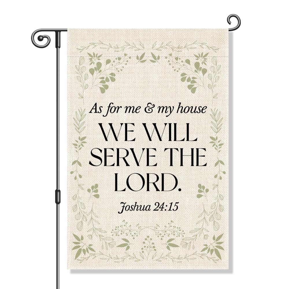 Perfectinsoy Bible Verse Garden Flag front view enhances welcoming curb appeal