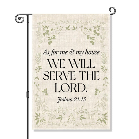 Perfectinsoy Bible Verse Garden Flag front view enhances welcoming curb appeal