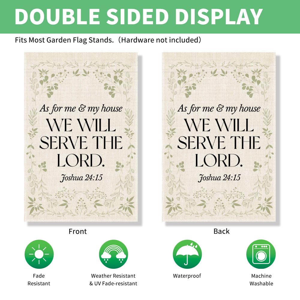 Perfectinsoy Bible Verse Garden Flag hanging setup for easy porch decor