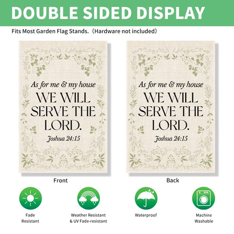 Perfectinsoy Bible Verse Garden Flag hanging setup for easy porch decor