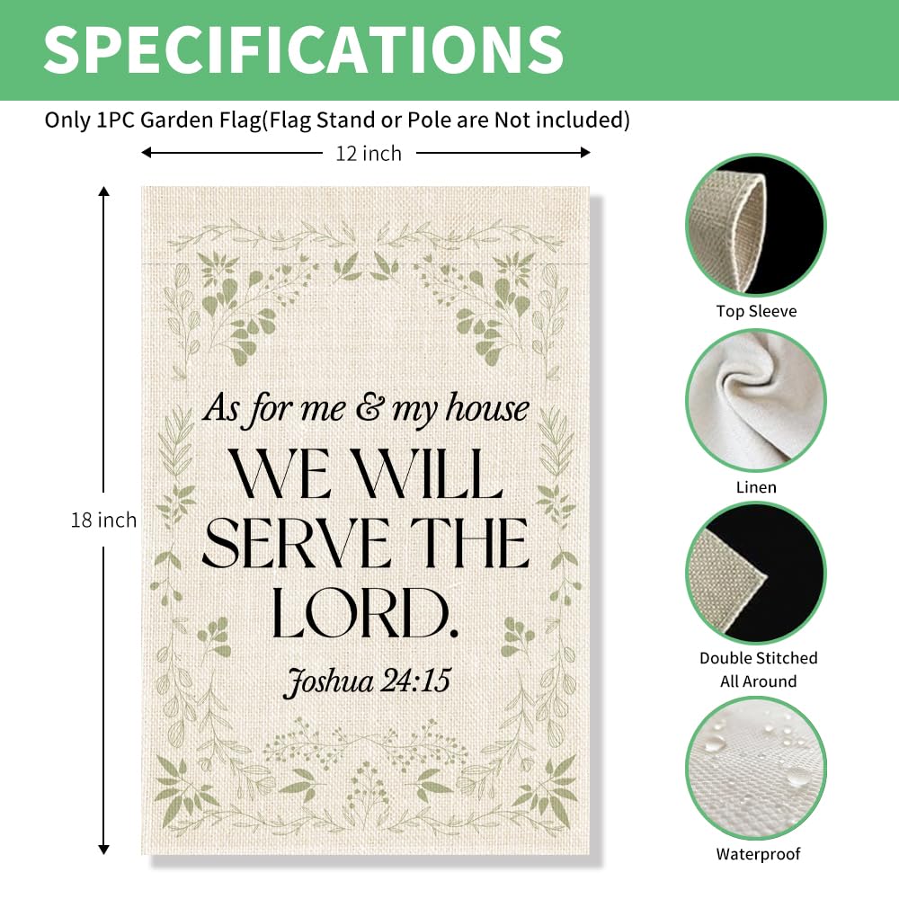 Perfectinsoy Bible Verse Garden Flag sunlit design for year-round outdoor display