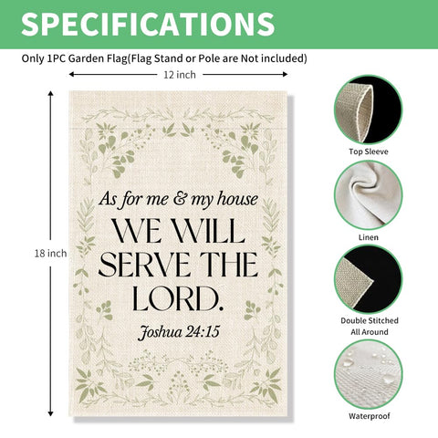 Perfectinsoy Bible Verse Garden Flag sunlit design for year-round outdoor display