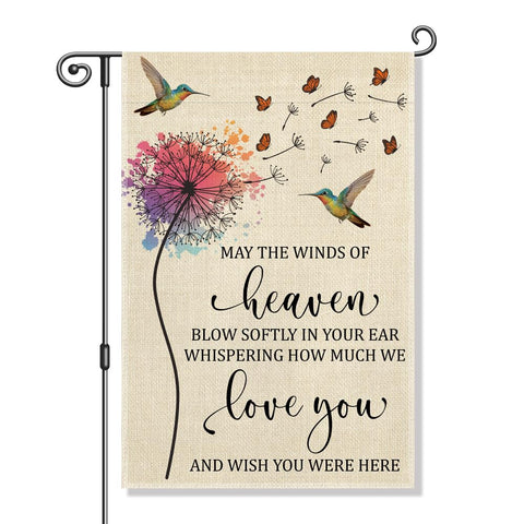 Perfectinsoy garden flag May Winds Heaven: durable outdoor decor for yard and porch.