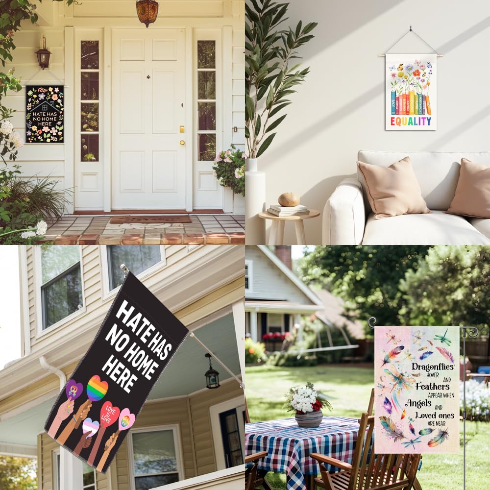 Perfectinsoy outdoor porch decor flag lights up patios with a message