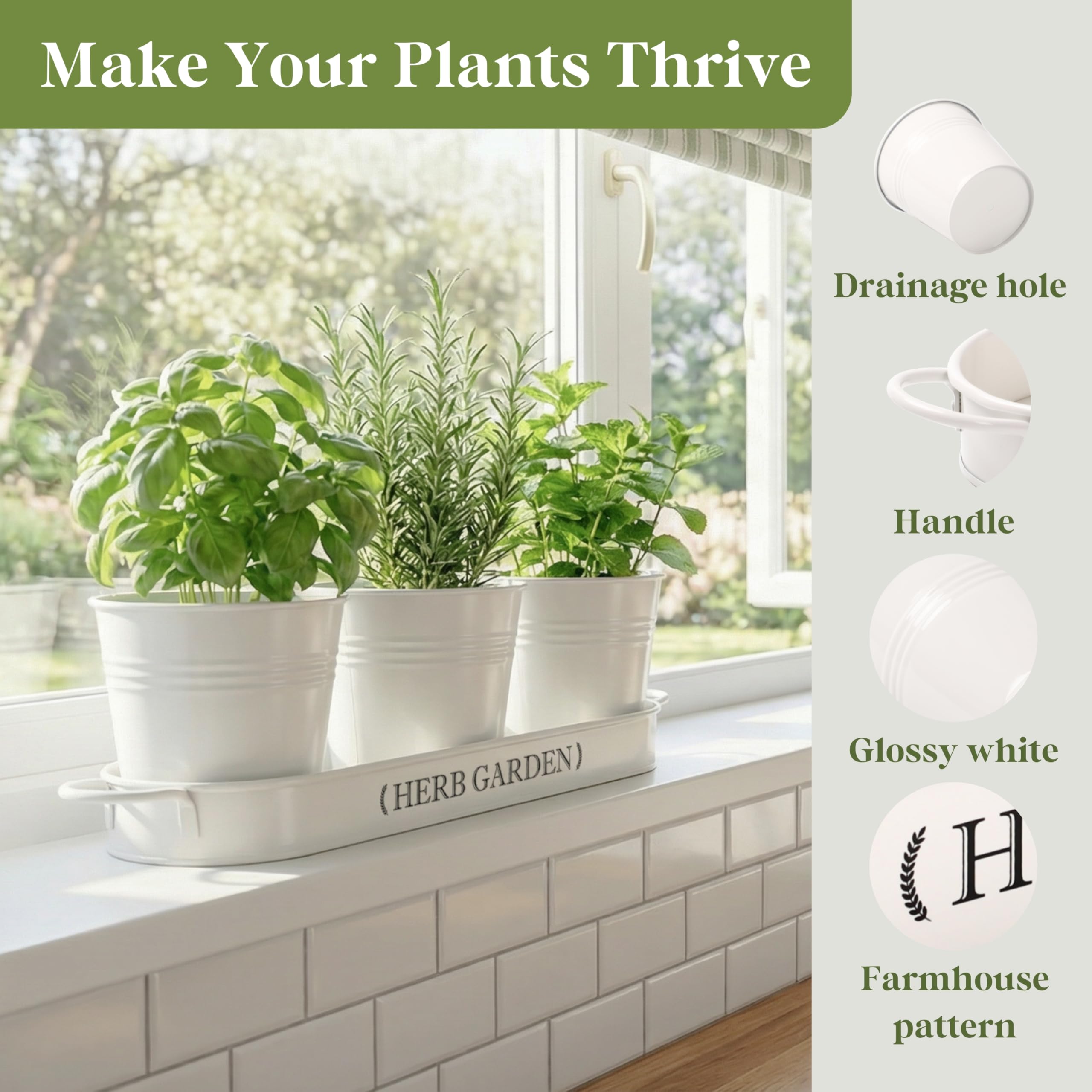 PERFNIQUE compact windowsill planter fits small spaces for herbs and greens.