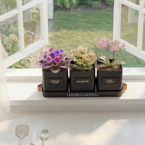 PERFNIQUE tray handle eases moving the planter to sunlit spots