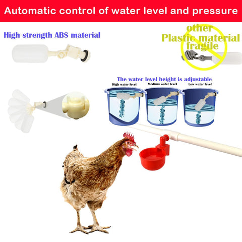 Perfsign leakproof chicken water cups prevent spills during use.