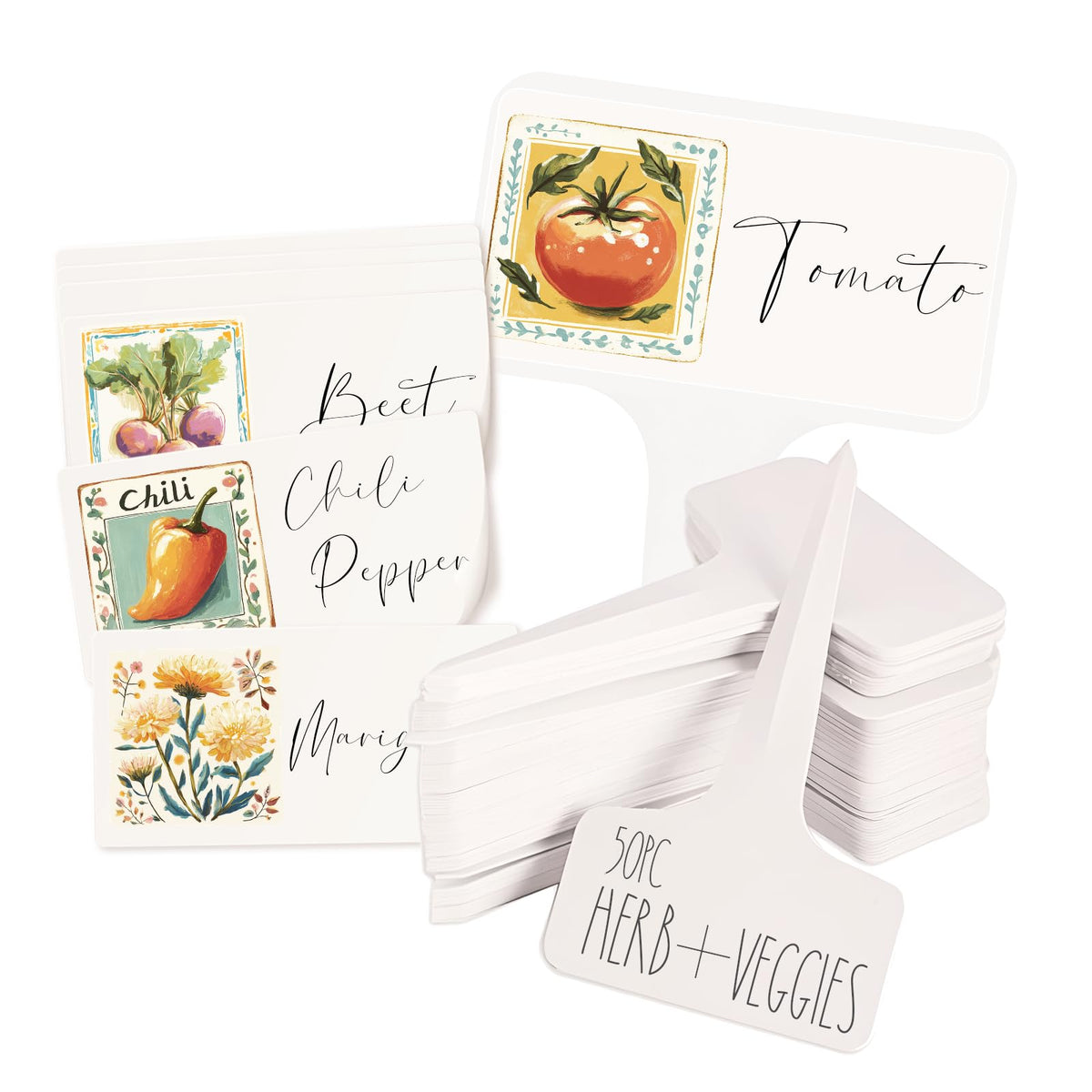 Peri Foi herb label signs on stakes for easy herb garden organization