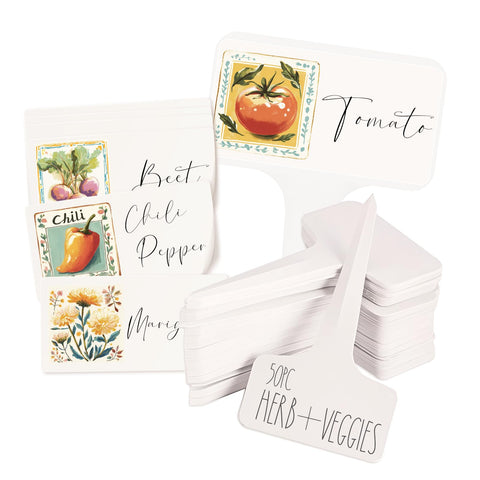 Peri Foi herb label signs on stakes for easy herb garden organization