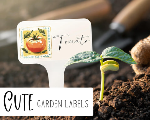 Peri Foi vegetable label signs on stakes for clear garden bed marking