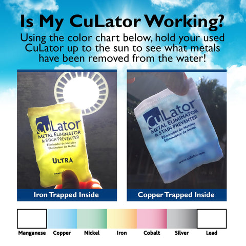 CuLator Metal Eliminator provides stain prevention for pool water