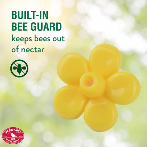 Perky Pet 202FB yellow flowers provide a bright focal point for your bird feeder.