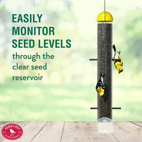 Perky-Pet 399 weather-resistant cap and tube protecting seed outdoors