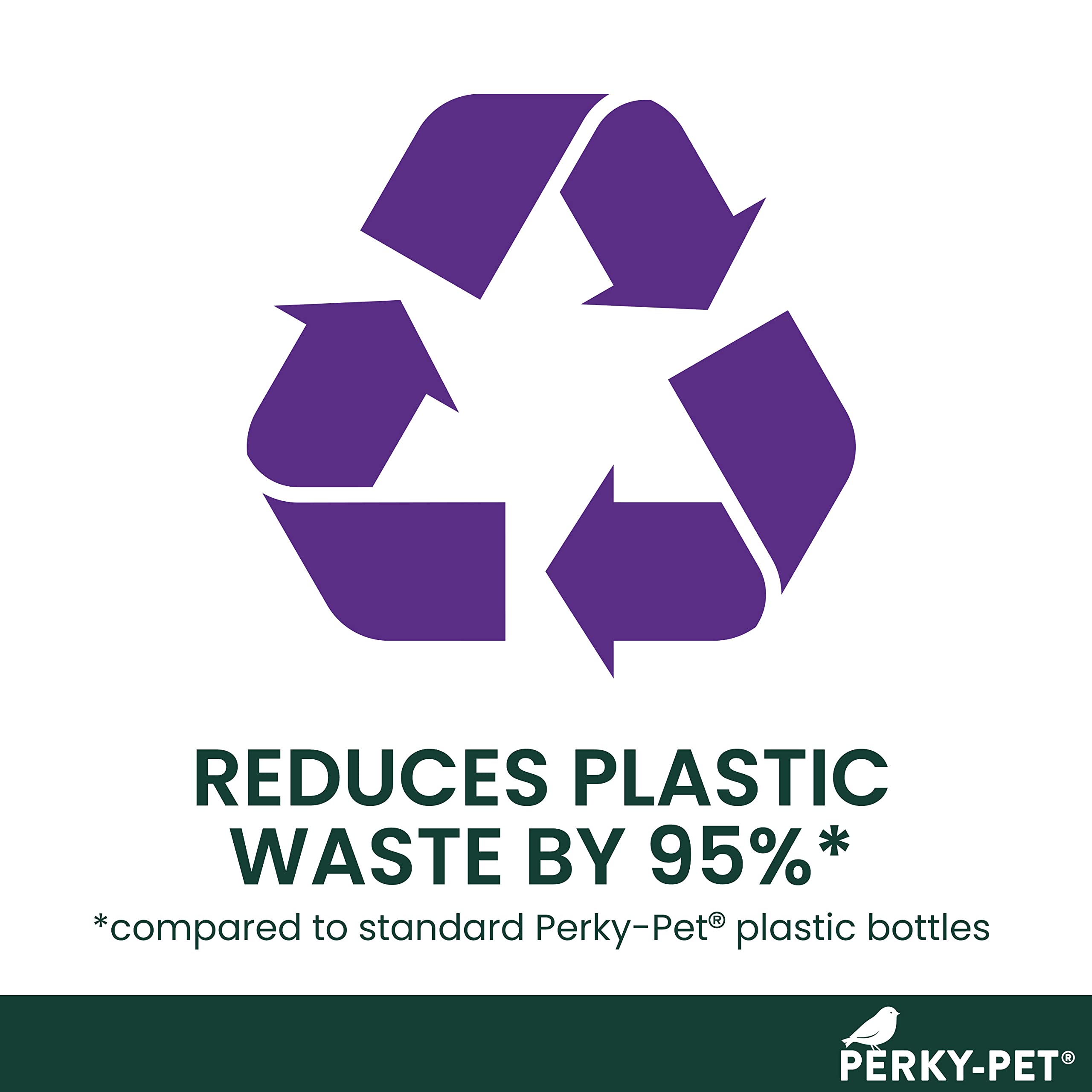 Perky-Pet aluminum can 64-oz, recyclable design