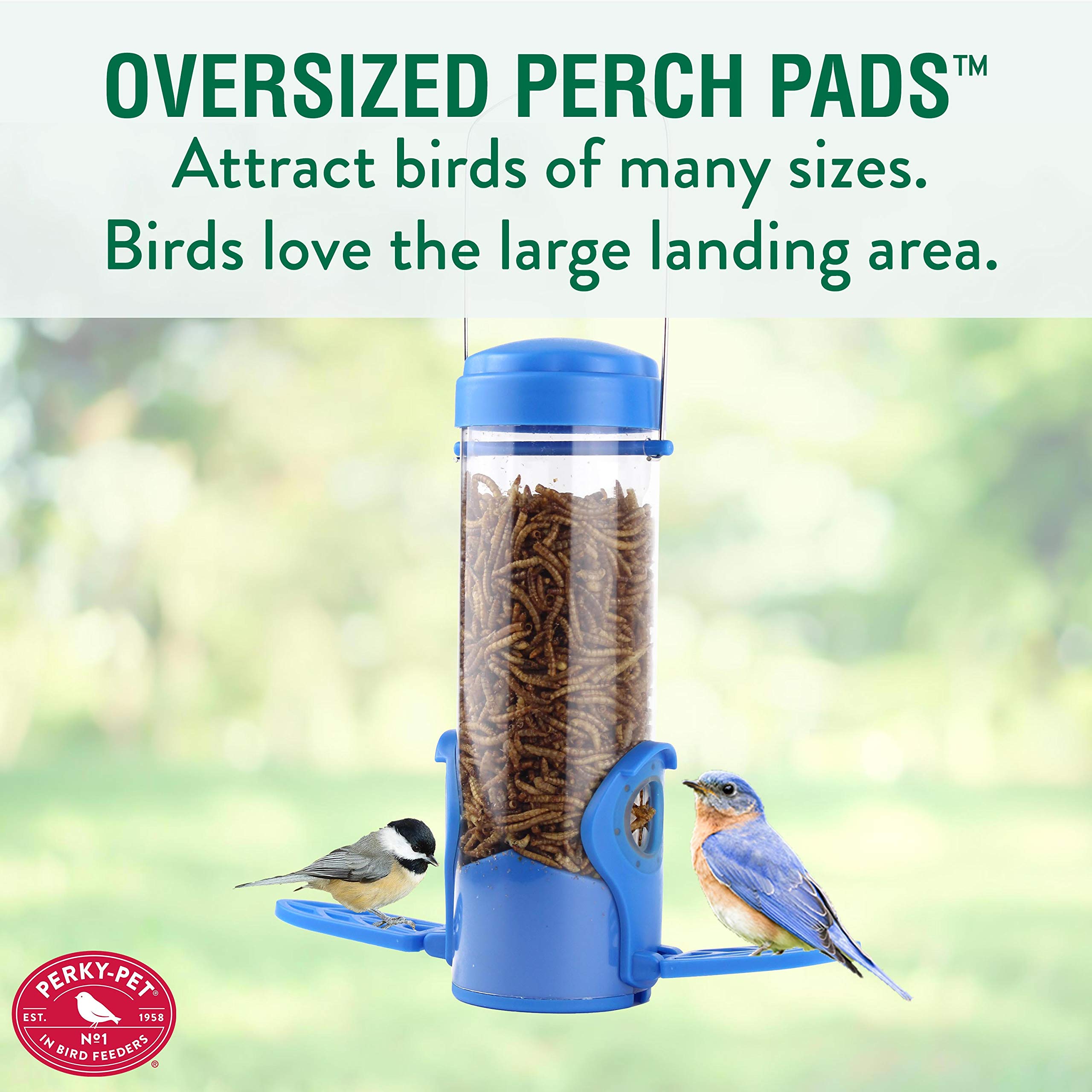 Dual feeding stations reduce mess with Flexports on the Perky-Pet feeder