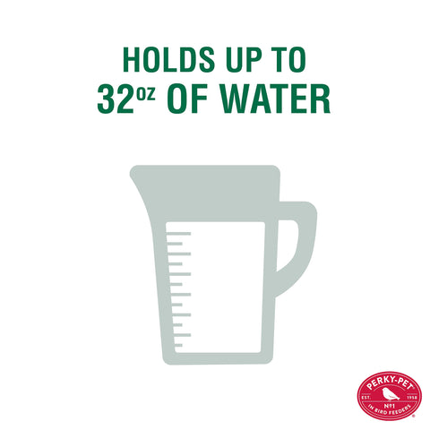 Simple fill and clean design of the Perky-Pet waterer for quick maintenance.