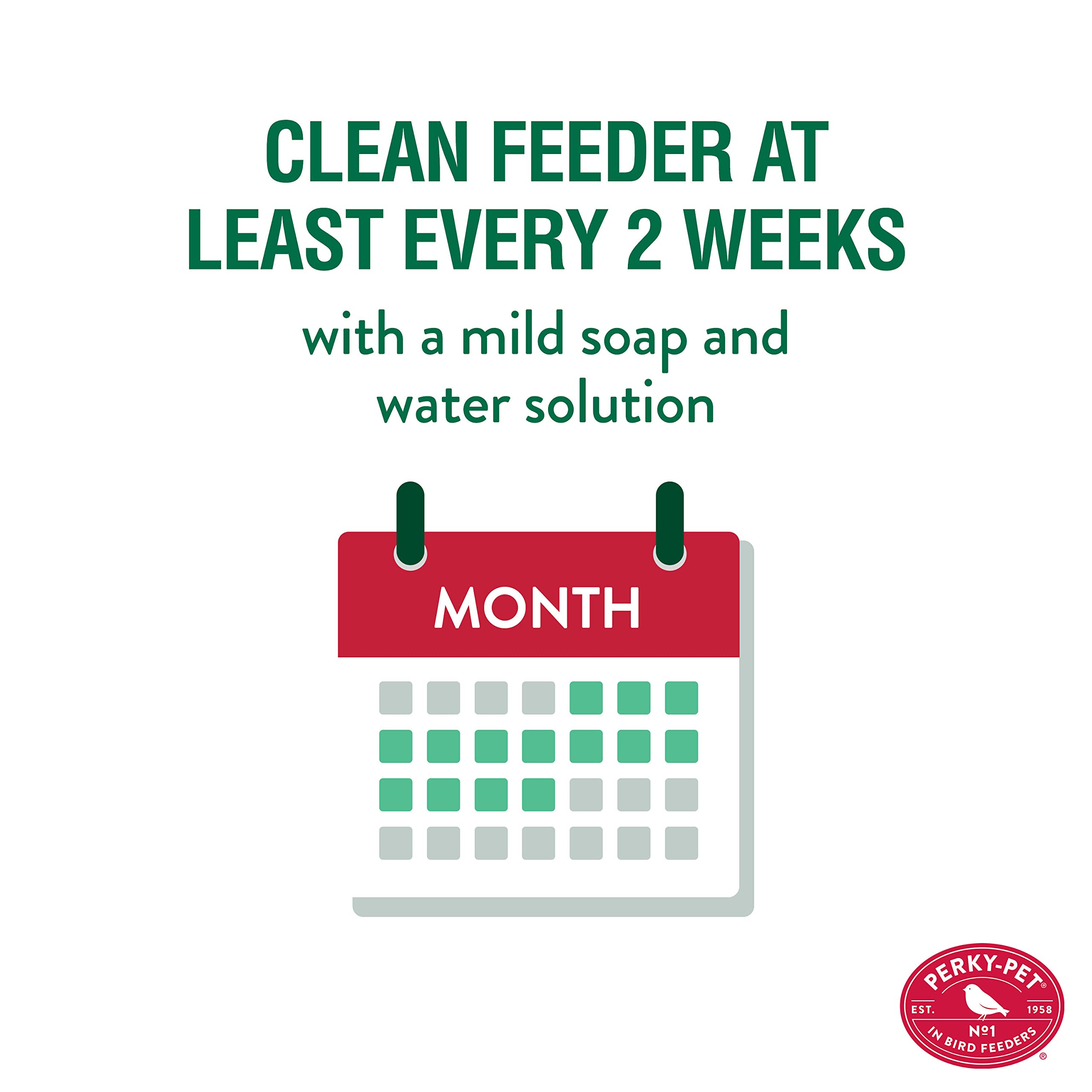 32-ounce capacity of the Perky-Pet waterer supports steady visits.