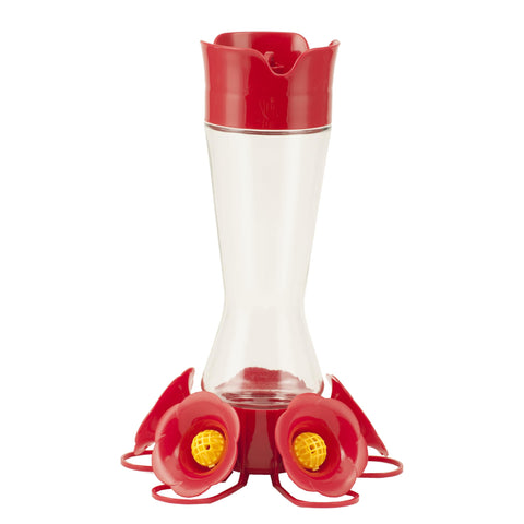 Perky-Pet Favored Pinch-Waist bottle with clear glass for nectar monitoring.