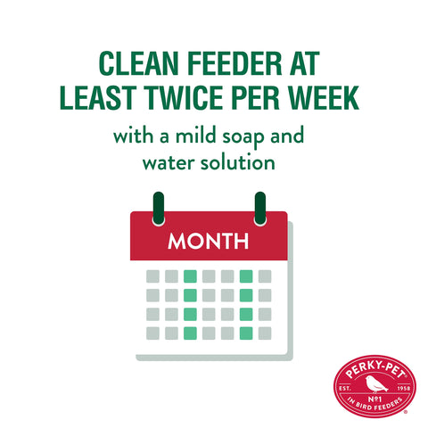 Easy-clean components of the Perky-Pet feeder support quick maintenance.