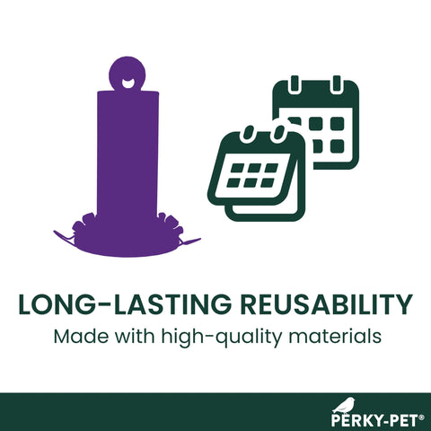 Perky-Pet 8-ounce nectar capacity keeps hummingbirds visiting longer