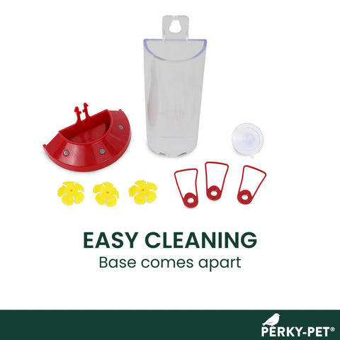 Perky-Pet hummingbird feeder disassembly for thorough cleaning