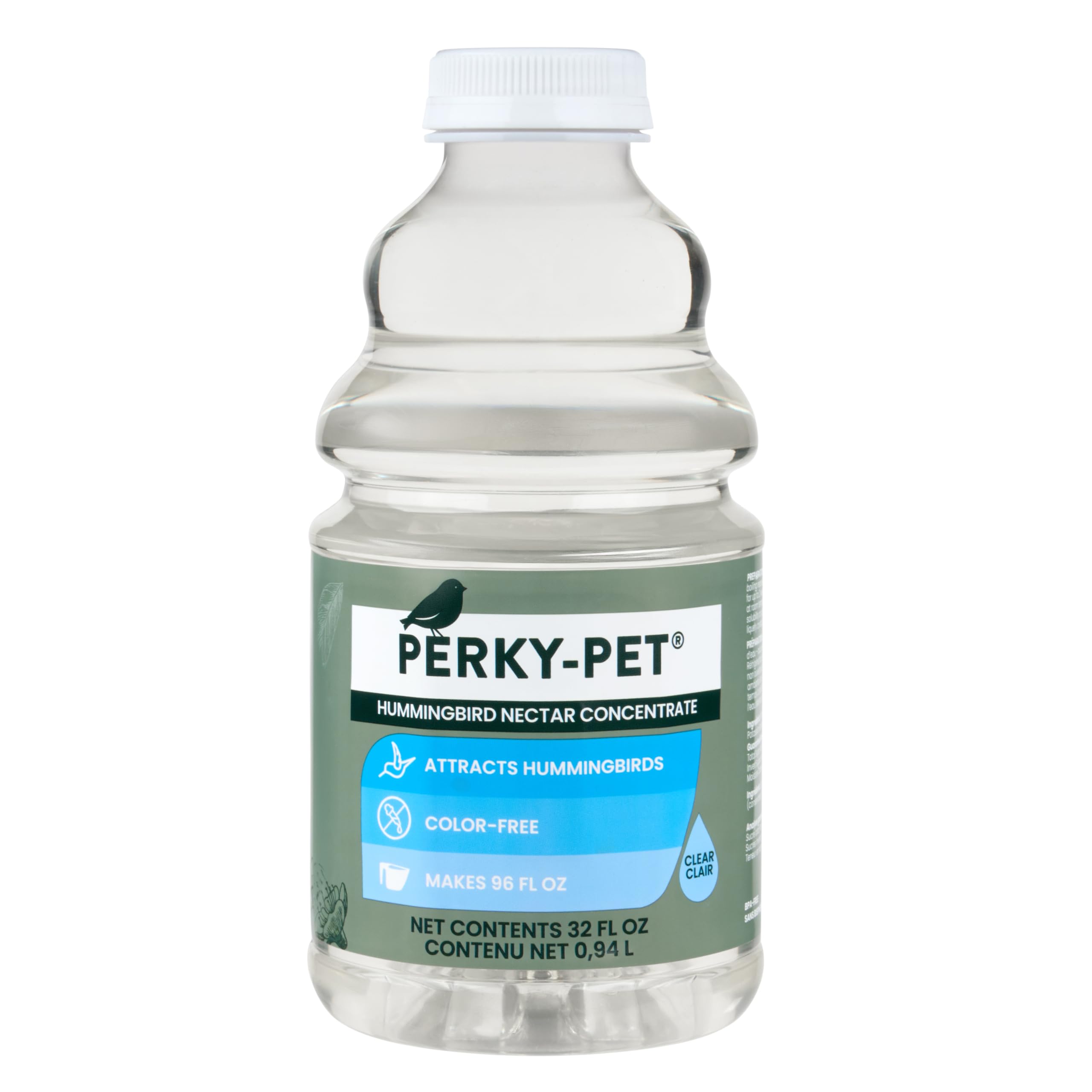 Perky-Pet 32 oz nectar concentrate bottle ready for quick nectar prep