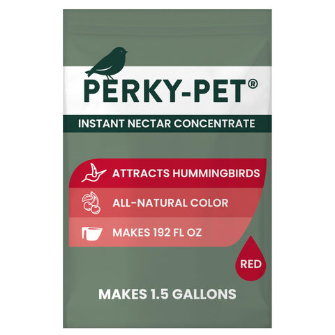 Perky-Pet hummingbird nectar powder in a 2 lb bag ready to mix for easy backyard feeding.