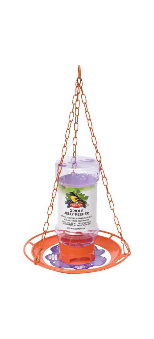 Perky-Pet jelly feeder oriole 32oz close-up cap aids quick filling.