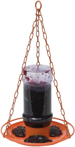 Perky-Pet Oriole 32 oz jelly feeder with 1-port design attracts orioles in the backyard