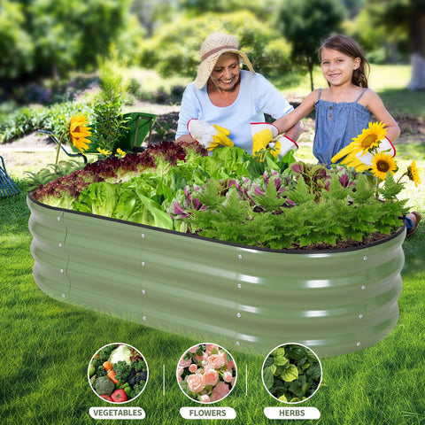 Permade 4x2x1 ft planter—fits patios, lawns, and balconies.