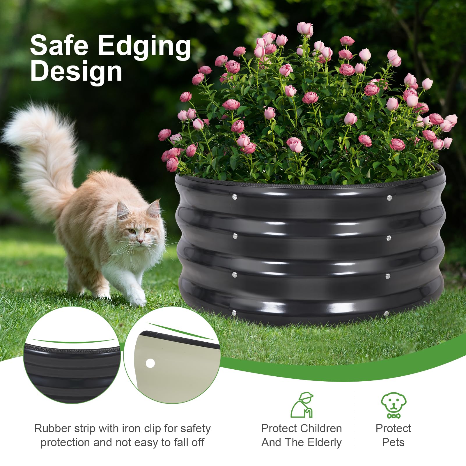 Permade galvanized bed edge protection strip for safer setup and handling.