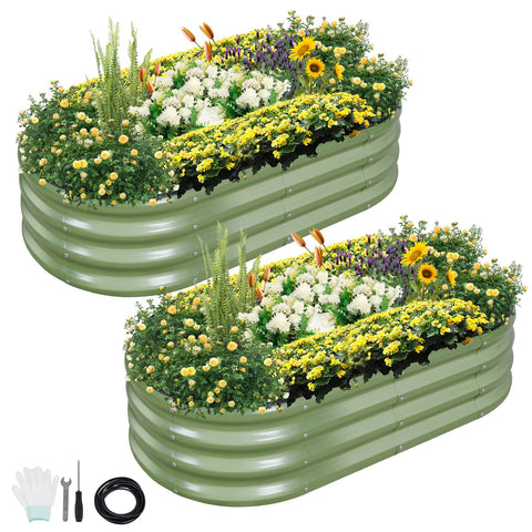 Permade raised bed assembly—durable galvanized design for quick outdoor setup.
