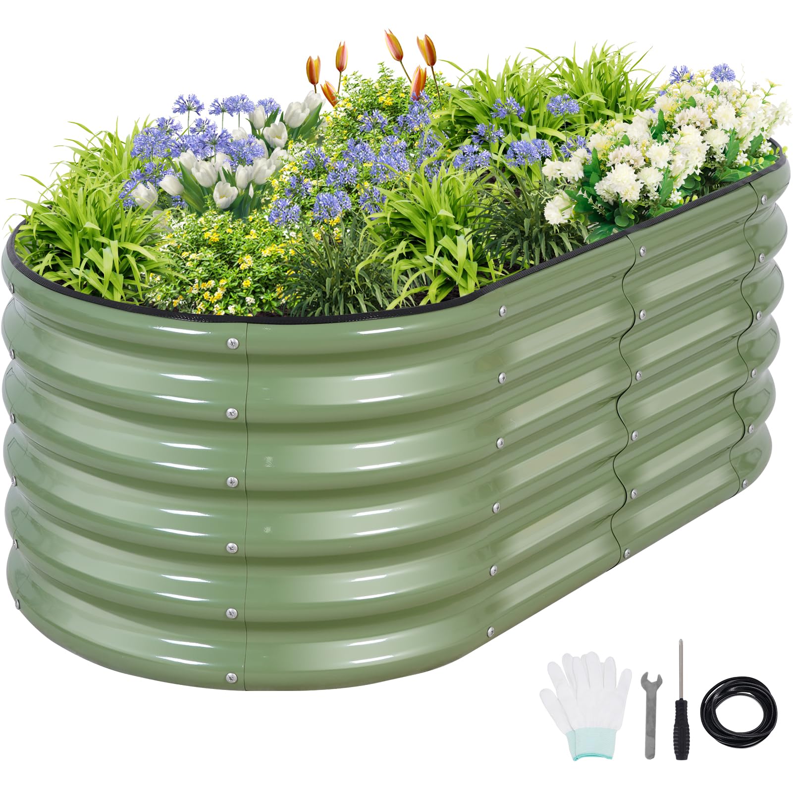 Permade galvanized raised bed assembly shows sturdy framing for long-lasting gardens.