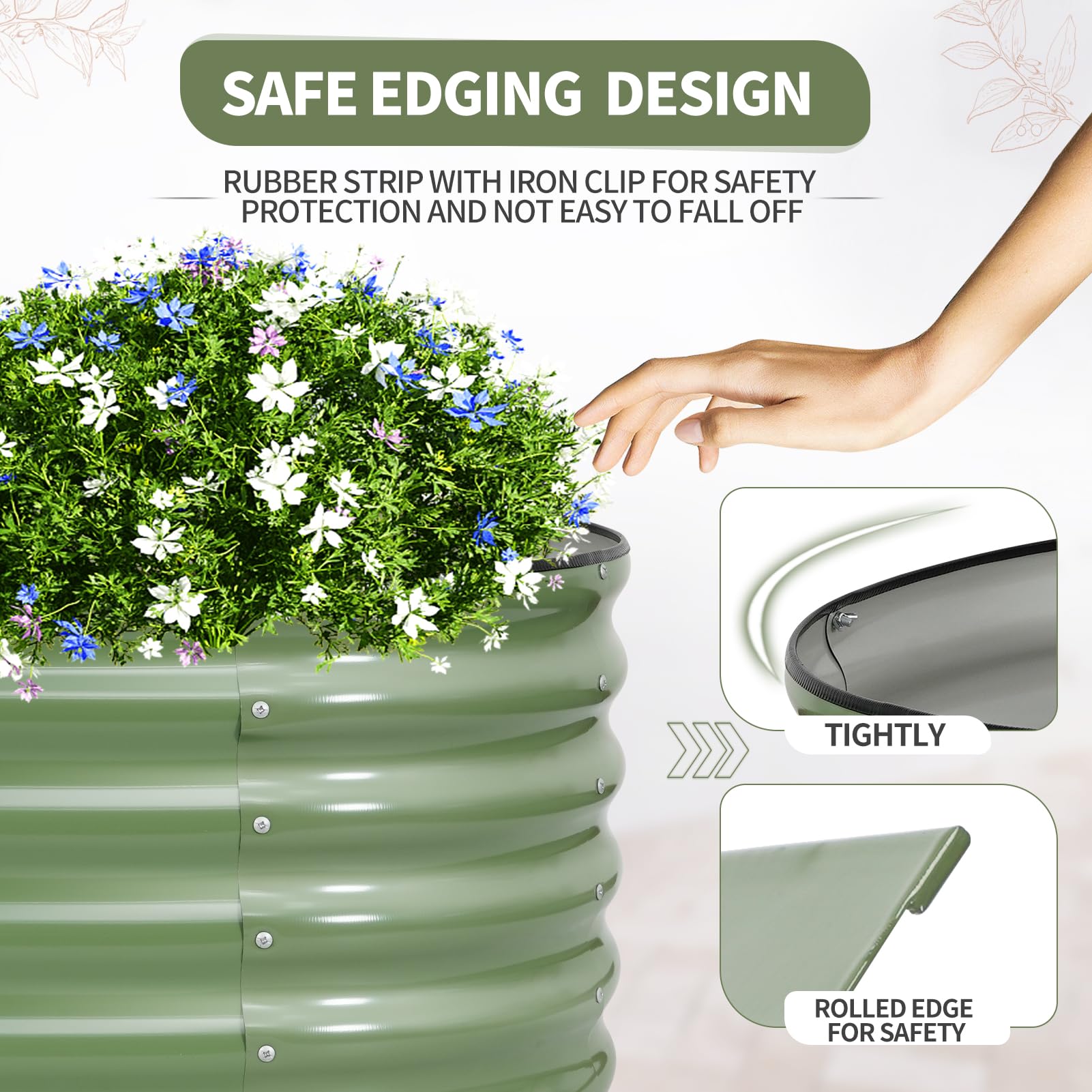 Permade edge design provides safe handling and injury prevention