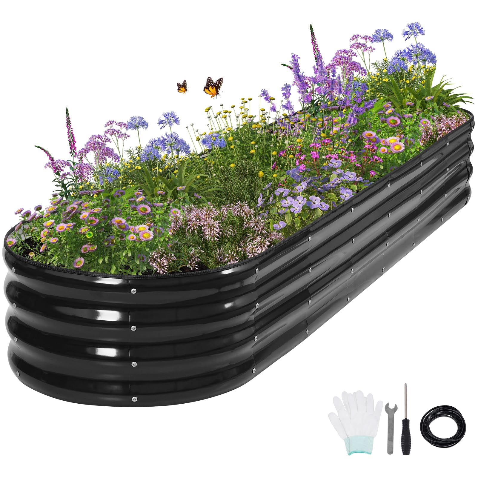 Permade galvanized raised garden bed outdoors shows durable, rust-proof construction for year-round planting.